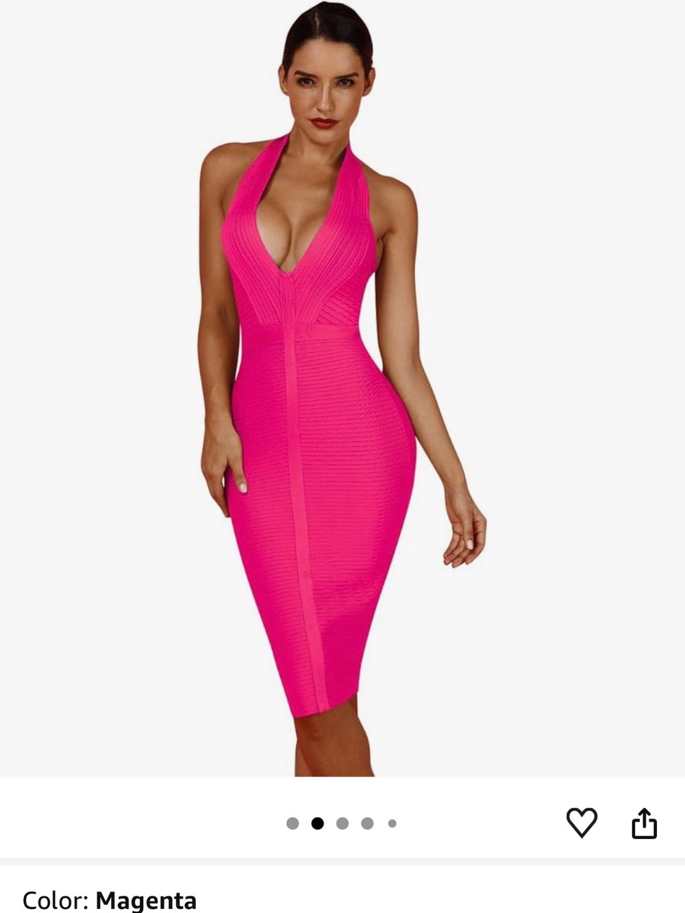 Magenta Halter Bodycon Bandage Dress. Brand new without tags